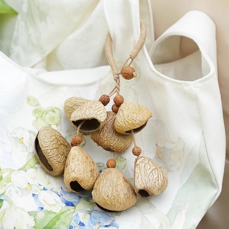 Fruit Shell Wind Chime Sound Healing Therapy Bell Meditation Yoga Bells Bag Hanging Ornaments Outdoor Decorative Wind Chimes