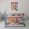 Christmas Santa Riding Reindeer Bedding Duvet Cover Set Duvet Cover Pillowcases  (1*Duvet Cover 2*Pillowcases, without duvet insert)