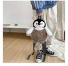 Cute Cartoon Penguin Plush Backpack Ins Style Girl's Bag Brown Soft