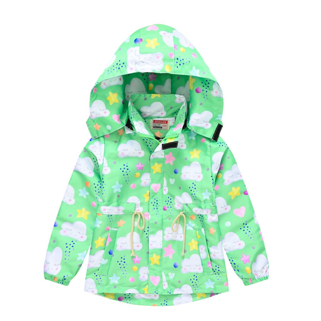 Повседневная модная ветровка для девочек, детская куртка с капюшоном и завязками, куртка, кардиган Yankee, топы