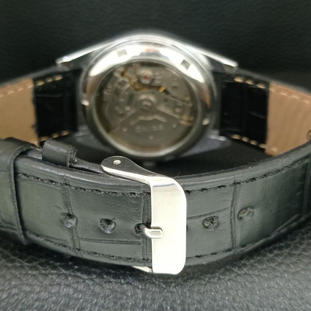 ВИНТАЖНЫЕ ОТРЕМОНТИРОВАННЫЕ МУЖСКИЕ АВТОМАТИЧЕСКИЕ ЧАСЫ SEIKO 5 ЯПОНИЯ ЧЕРНЫЙ ЦИФЕРБЛАТ a444496-1