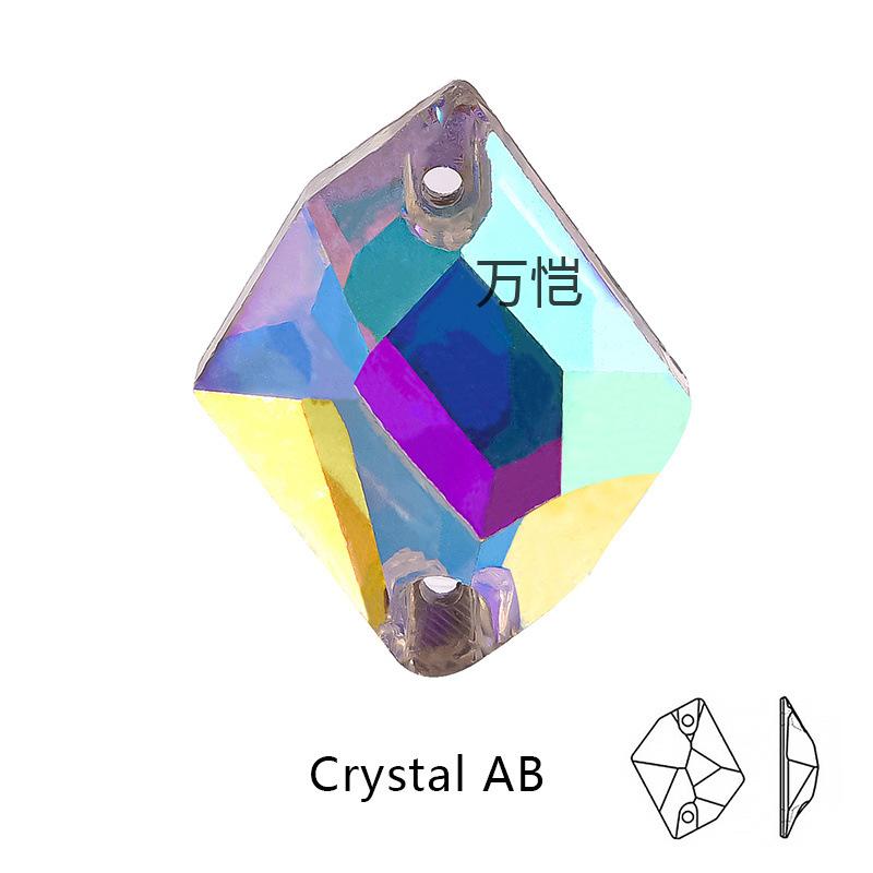 Стеклянная дрель с плоским дном для ручного шва, белая, Ab, двойное отверстие, капля воды, конский глаз, спутниковая плоская пряжка, сделай сам, ювелирные изделия, аксессуары для багажа, стразы