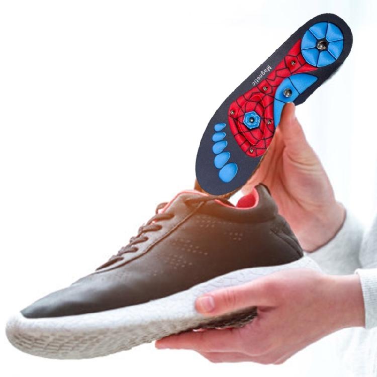 Magnetic Foot Pads With Acupress Bumps EVA Cushioned Insoles For Plantar Support And Fatigue Reduction