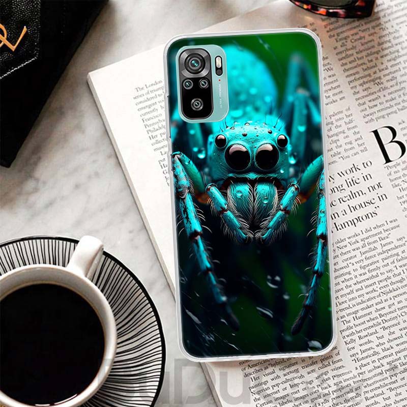 Чехол-паук Черная Вдова для Xiaomi Redmi Note 10 9S 9 8T 8 Pro 7 5 Mi 9T 10T 11T 12T 11 12 Lite 12X A3 A2 A1 Печать Coque
