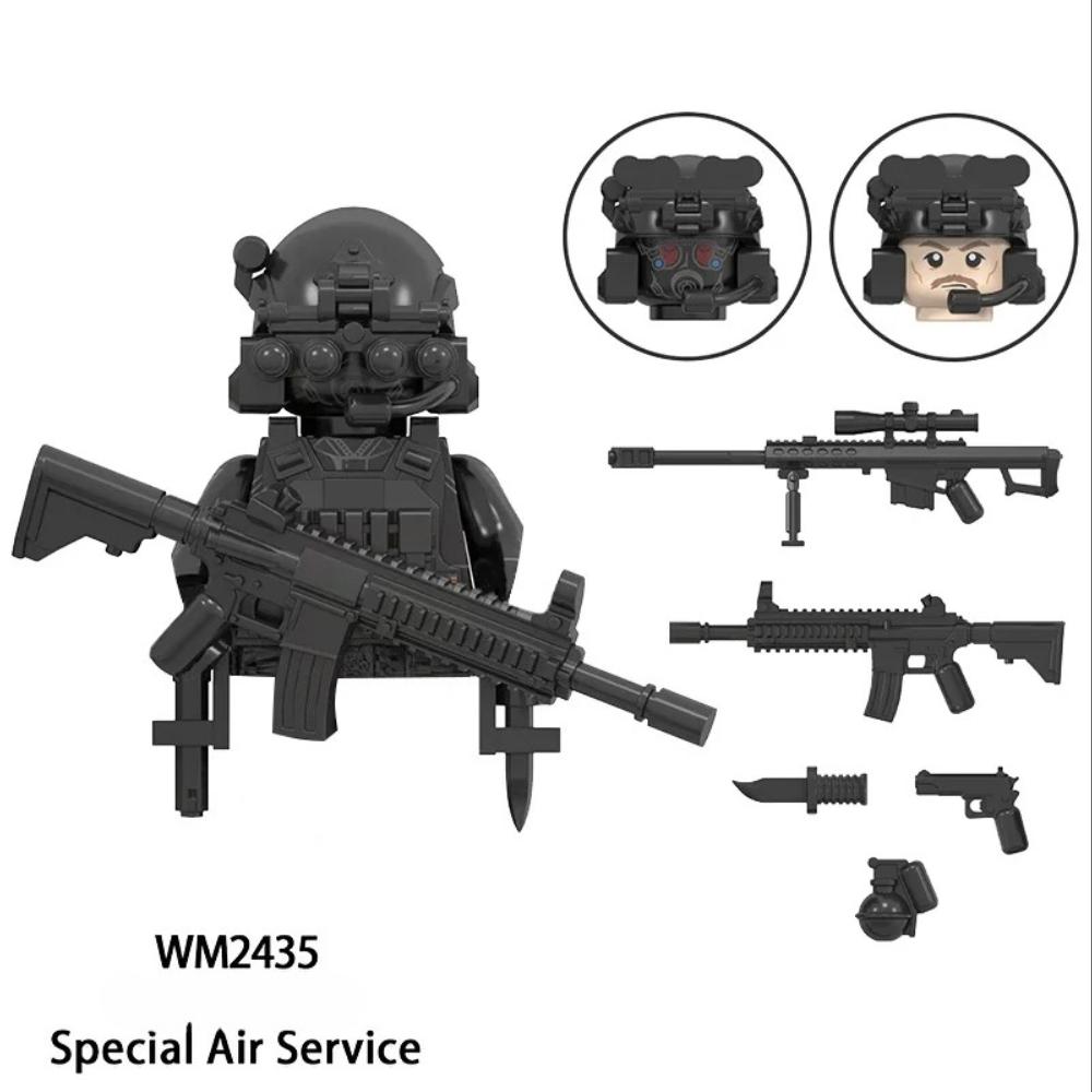 WM6147 WM6168 Military Series SWAT Special Forces Building Blocks Commando Soldier City Police Cap Mini Action Figure Toys