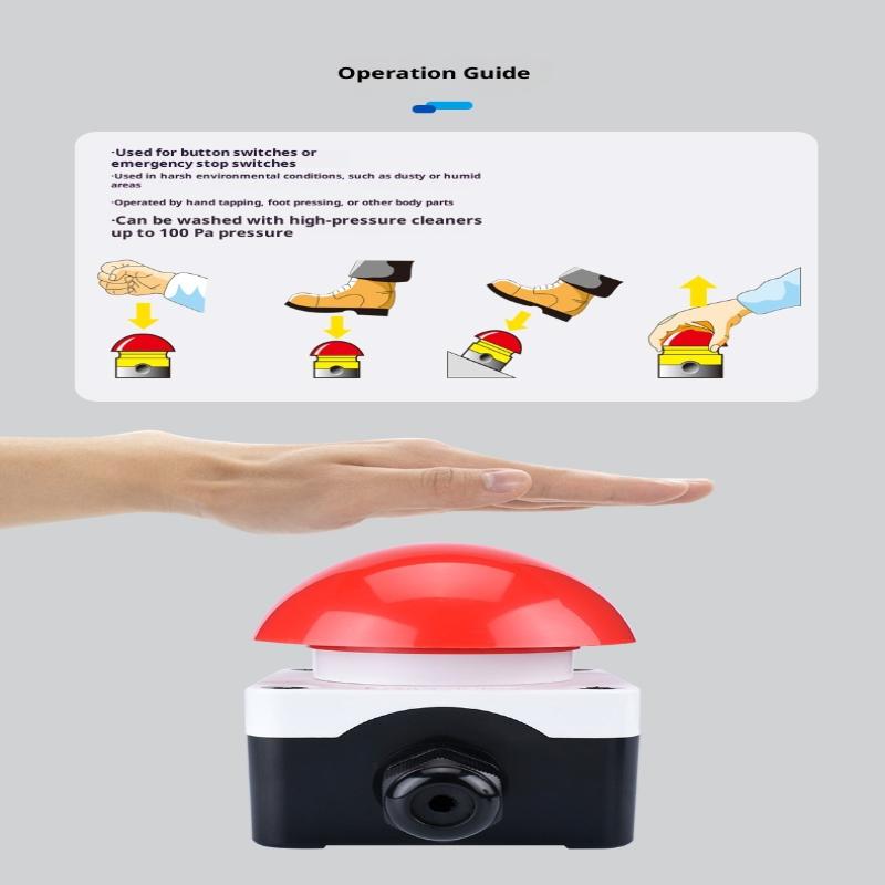 Ip67 Waterproof Pedal Switch - Self Reset & Locked, No/Nc, /, As Emergency Stop Button For Contactor