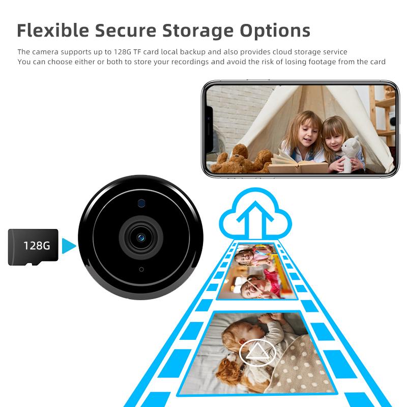 1080P Беспроводная мини-камера Wi-Fi IP камера домашней безопасности ИК ночного видения обнаружение движения радионяня