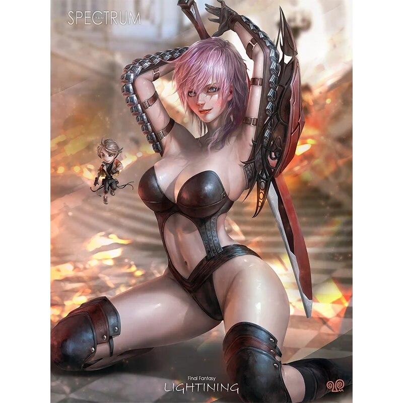 Печать на холсте, игра, океан, осень, Avaron Nora, обнаженная сексуальная девушка, художественная подвесная картина для гостиной, спальни