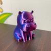 3D Printed Cute Hippo Figurines Hippopotamus Sculpture Desk Decoration Miniature Hippo Tabletop Statue Car Ornament