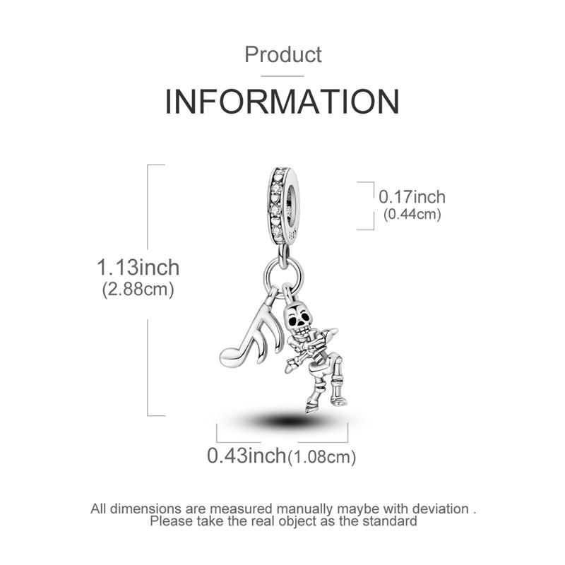 Оригинальные медные подвески-шармы на Хэллоуин: скелет, ведьма, летучая мышь, тыква, череп. Подходят для оригинального браслета-бенгла для женщин.
