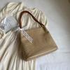 Женская тканая сумка из травы, новая летняя повседневная сумка через плечо в корейском стиле, пляжная сумка большой вместимости, универсальная сумка для поездок на работу