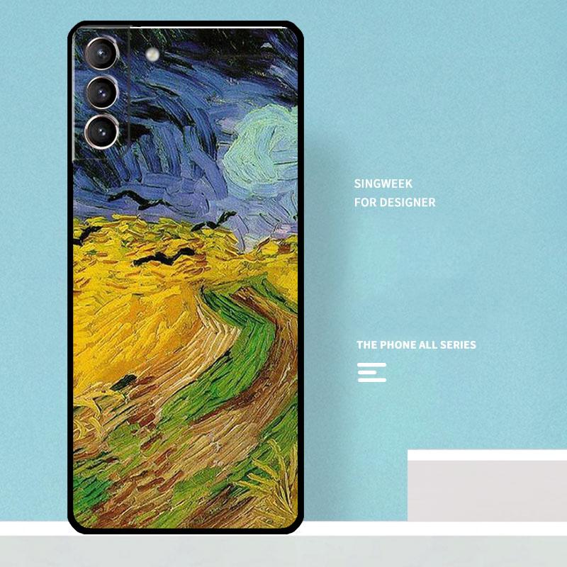 Van Gogh Starry Night Case For Samsung Galaxy S24 S22 S21 S23 Ultra Note 20 S8 S9 S10 Note 10 Plus S20 FE Cover