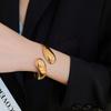 Opening Adjustable Bangles Gold Silver Color Alloy Bangles Goth Irregular Women Bangles Light Luxury Jewelry Accessories Gifts