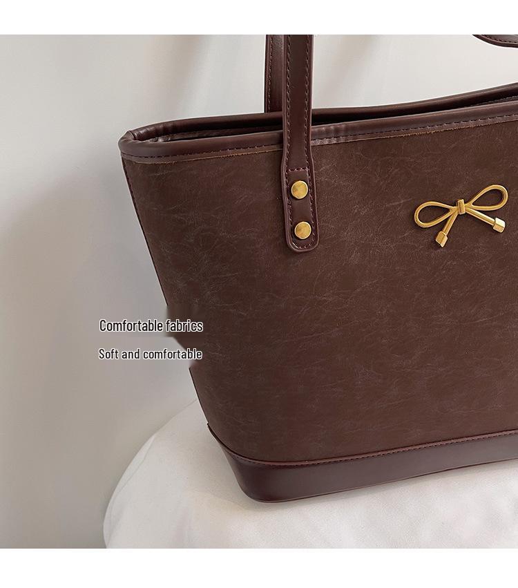 2025 Зимняя женская универсальная сумка-тоут через плечо большой вместимости - Высококлассный, простой дизайн для поездок на работу