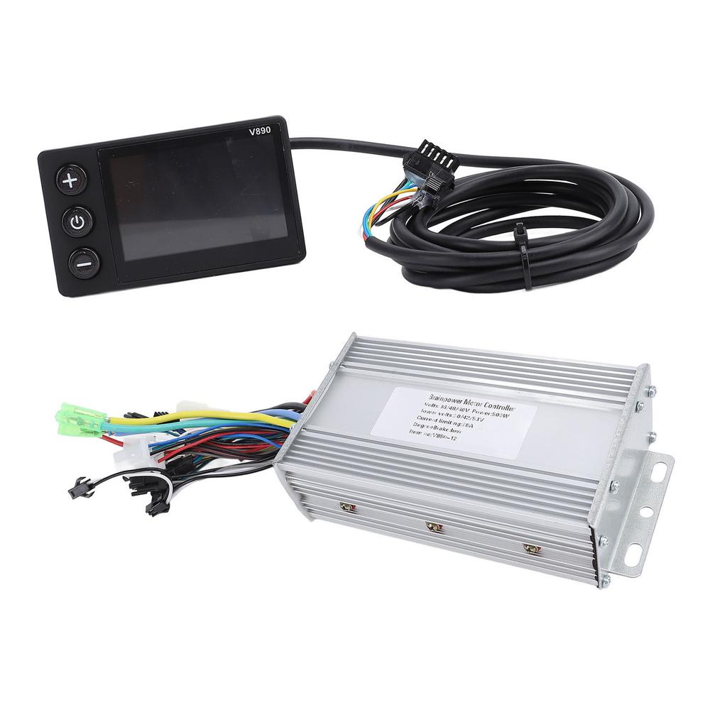 Комплект контроллера для электровелосипеда 36 В/48 В/60 В 500 Вт, водонепроницаемый, 28 А, контроллер V890 с ЖК-дисплеем