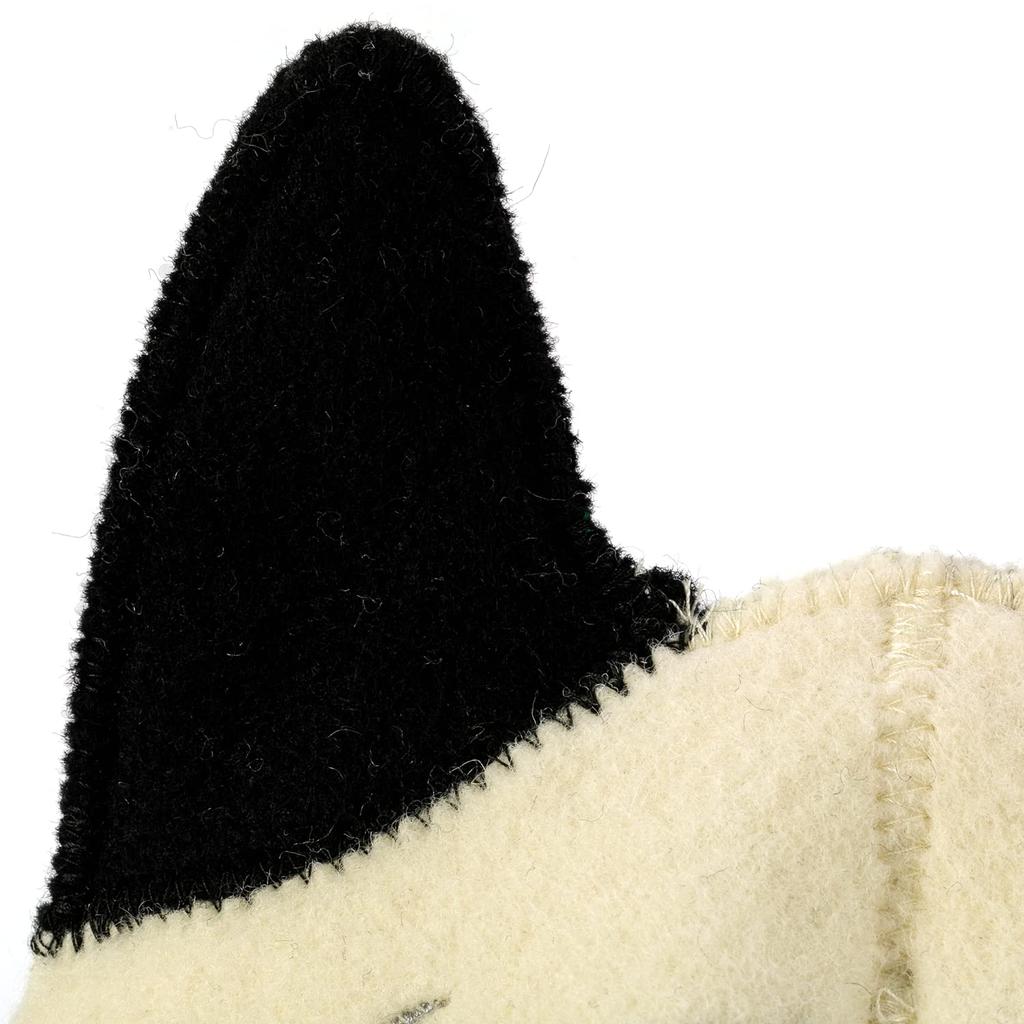 Детская шапка для сауны Волк, изготовленная из натуральных материалов, органическая шерсть создает ощущение, как в русской бане. Защищает голову от жара.