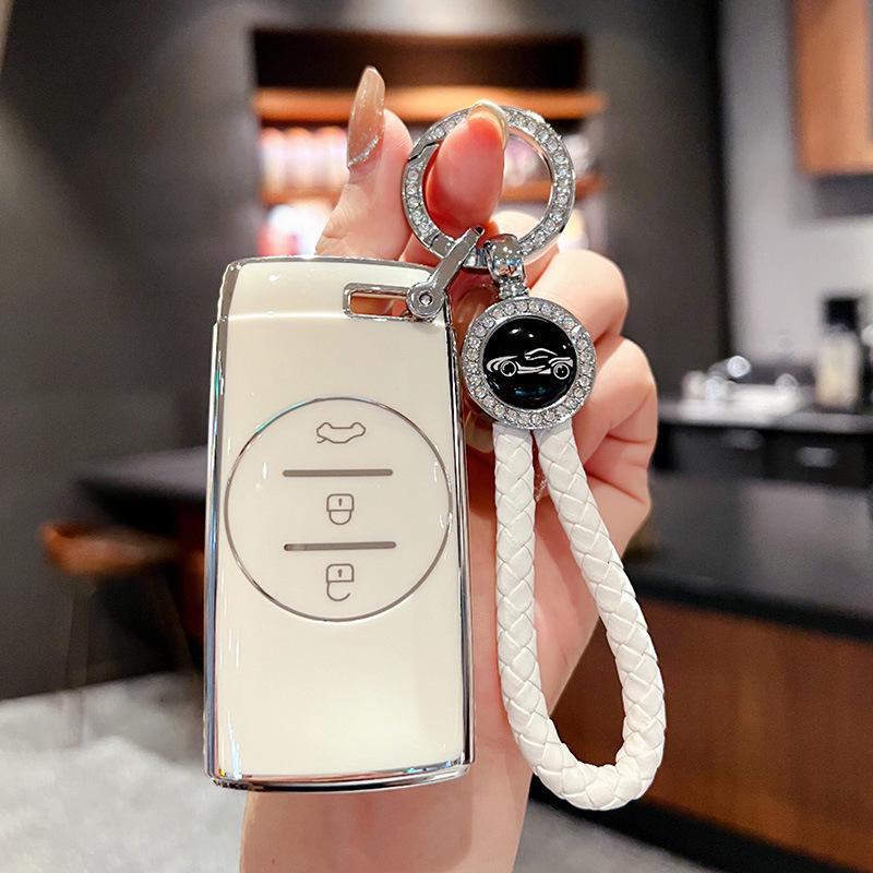 Чехол для ключа Chery Xingtu TX Tiggo 7 для 21 модели — высококачественный чехол с пряжкой для автомобилей Zhuifeng Lingyun Lanyue LX, 3X и 5X.