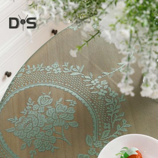 Скатерть в стиле ретро, прозрачная, кружевная, романтическая, круглая, с оборками, цветочная вышивка, защита стола, украшение для банкетов и вечеринок