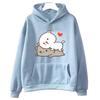 Толстовка с капюшоном Peach Cat Goma Mochi Print Kawaii Cartoon Женская одежда Femme Korean Style Sweatshirt Harajuku Hoody Female Sudaderas
