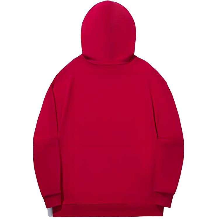 Li Ning Loose Fit Comfortable Casual Long Sleeve Hoodie Men Hoodies Bull-Red AWDTD01-3