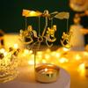 Hollow Christmas Rotating Candle Holder Metal Rotating Candlesticks Wedding