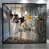 Removable Halloween Diy Wall Stickers With Fire Retardant Pvc Pumpkin Witch Decal