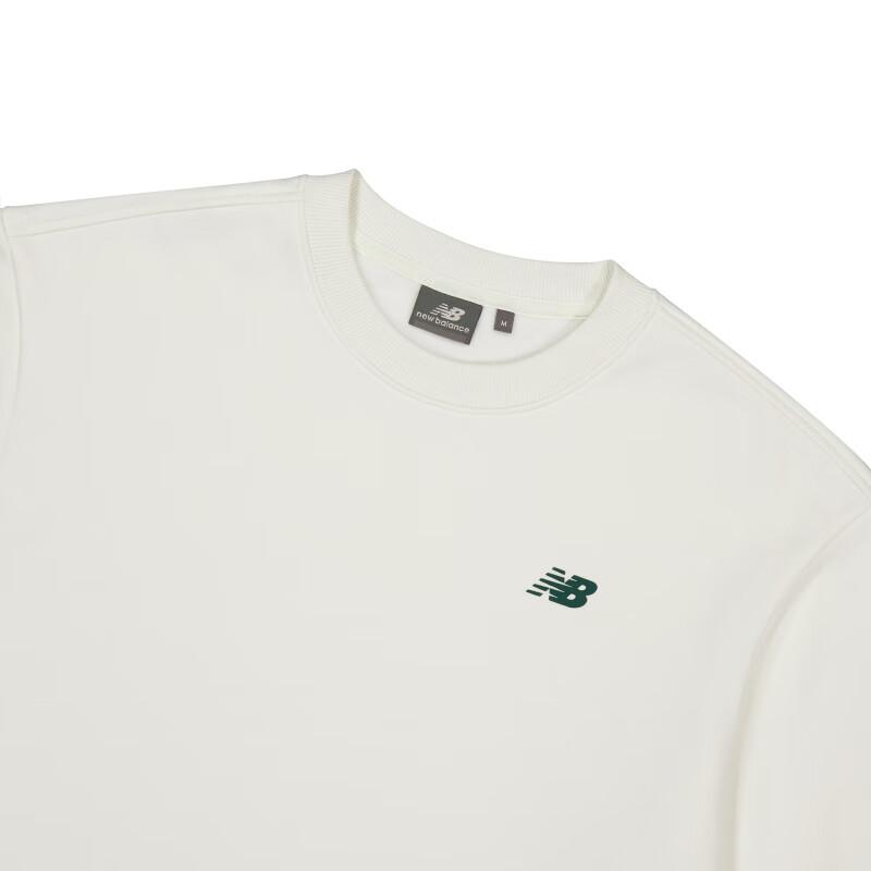 New Balance Толстовки Мужские Белые С Круглым Вырезом Умеренные Другие NCD42081-IV