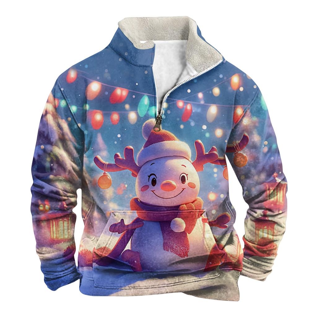 Spring And Men's Standing Collar Sweatshirt Is Outdoor Casual Sweaters Tops