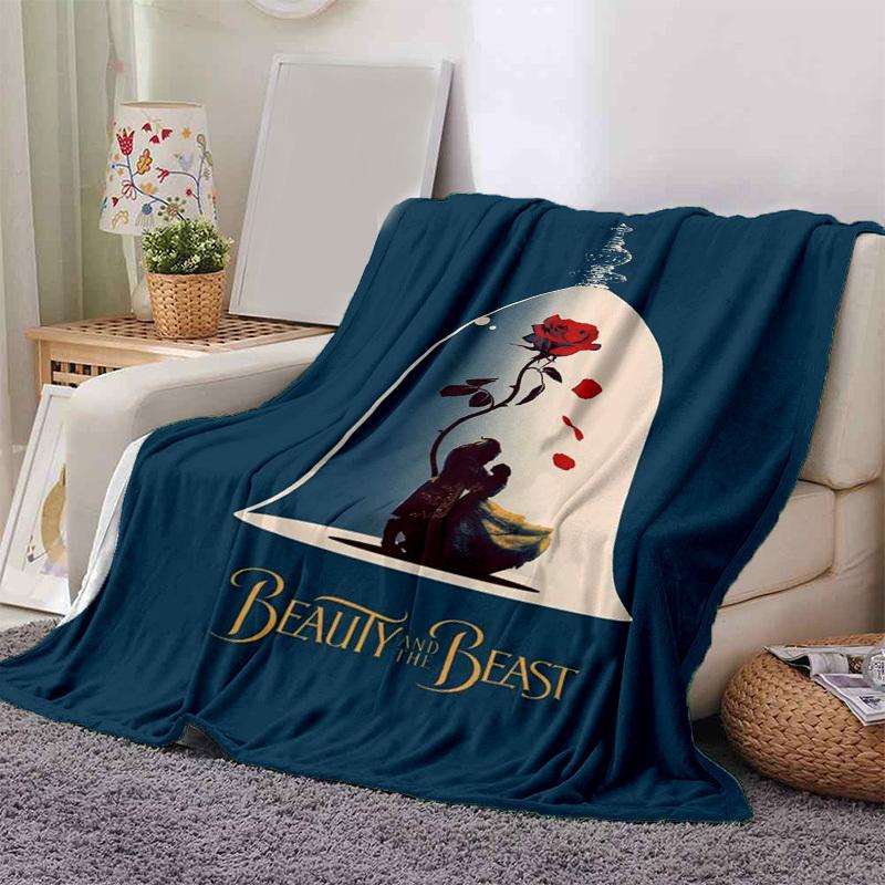1pc. Beauty and the Beast Theme Blanket, Soft Microfiber Throw for Home, Office, Outdoor Use, Perfect Gift Idea (80x120 inches)