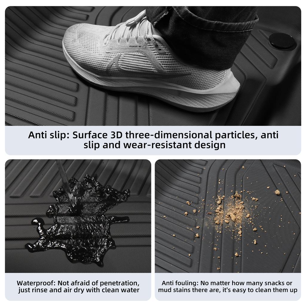 Для Peugeot 308 2022 2023 2024 TPE 3D Автомобильные коврики Коврик в багажник Черный Водонепроницаемый Всепогодный Левый руль