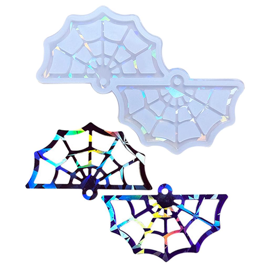 Spiderweb Mold Handmade Earring Pendant Silicone Mold DIY Holographic Resin Mold for DIY Keychain Jewelry