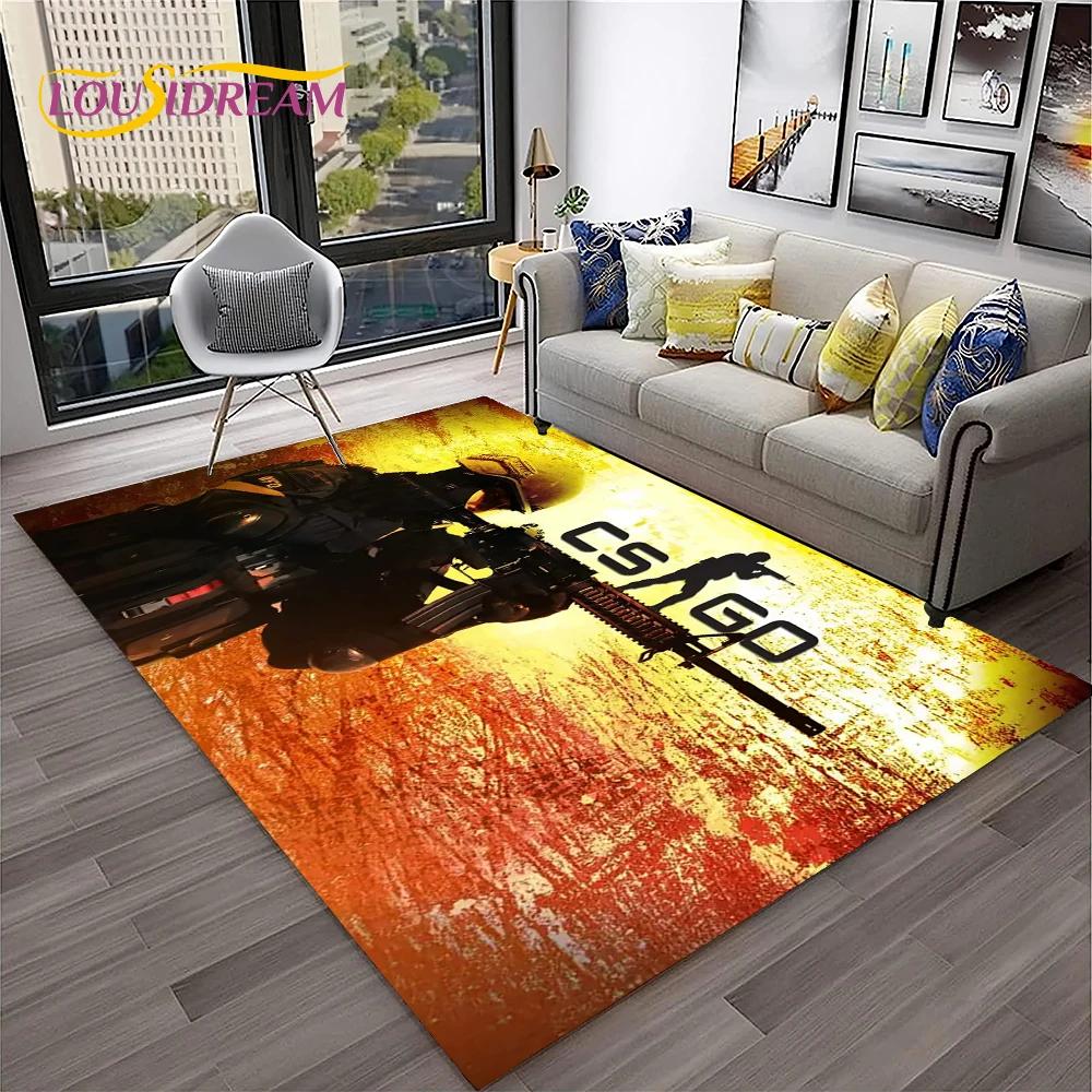 3D игра CS GO, ковер-циновка для геймера Counter Strike для дома, гостиной, спальни, дивана, придверный коврик для декора, детский коврик, нескользящий коврик для пола