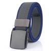 Новый мужской ремень для поездок на работу с автоматической пряжкой из нейлона, универсальный двухслойный толстый ремень для отдыха на природе