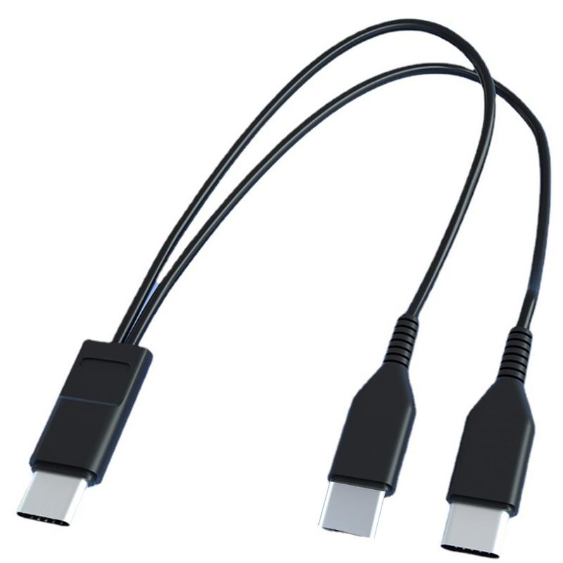Зарядный кабель Type-C 20 см/1 м с двойным разъемом Type-C для планшета, телефона. Провод для зарядки для дома, офиса и путешественников