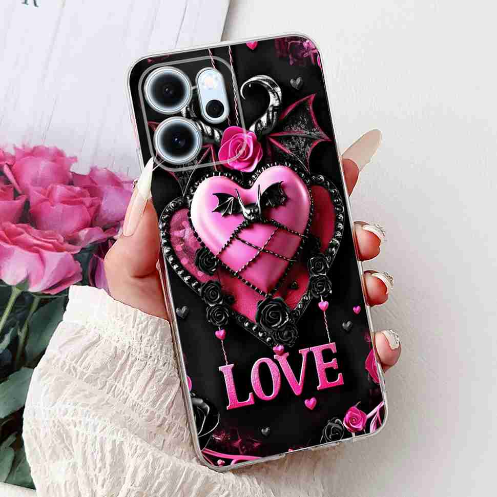 For Oppo Reno14 F 5G CPH27436.57" Case Colorful Butterfly Flowers TPU Soft Silicone Cover For Oppo Reno 14 F RENO14F Phone Cases