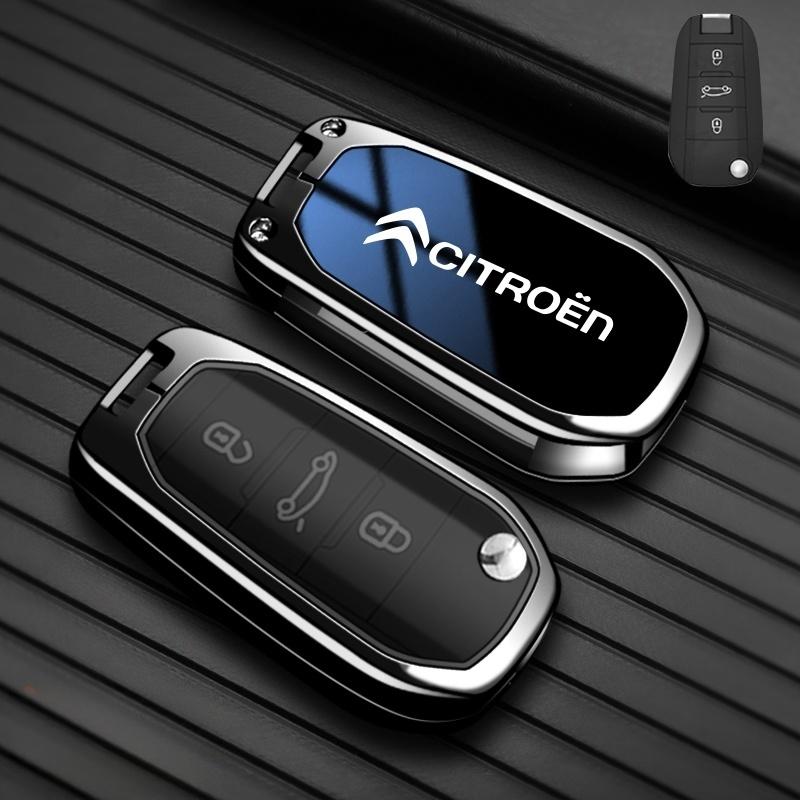 YKFEA1 Zinc Alloy High-end Car Key Cover For Citroen C1 C2 C3 C4 C5 C6 VTS Xsara C-Crosser Berlingo Jumpy Key Bag Keychain Accessories
