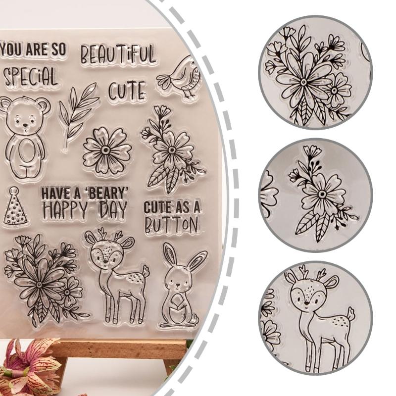 1 шт. Прозрачный штамп Силиконовый штамп Печать Декор для альбома Рукоделие 3D Скрапбукинг Альбом для фотожурнала Украшения Штамп Изготовление открыток