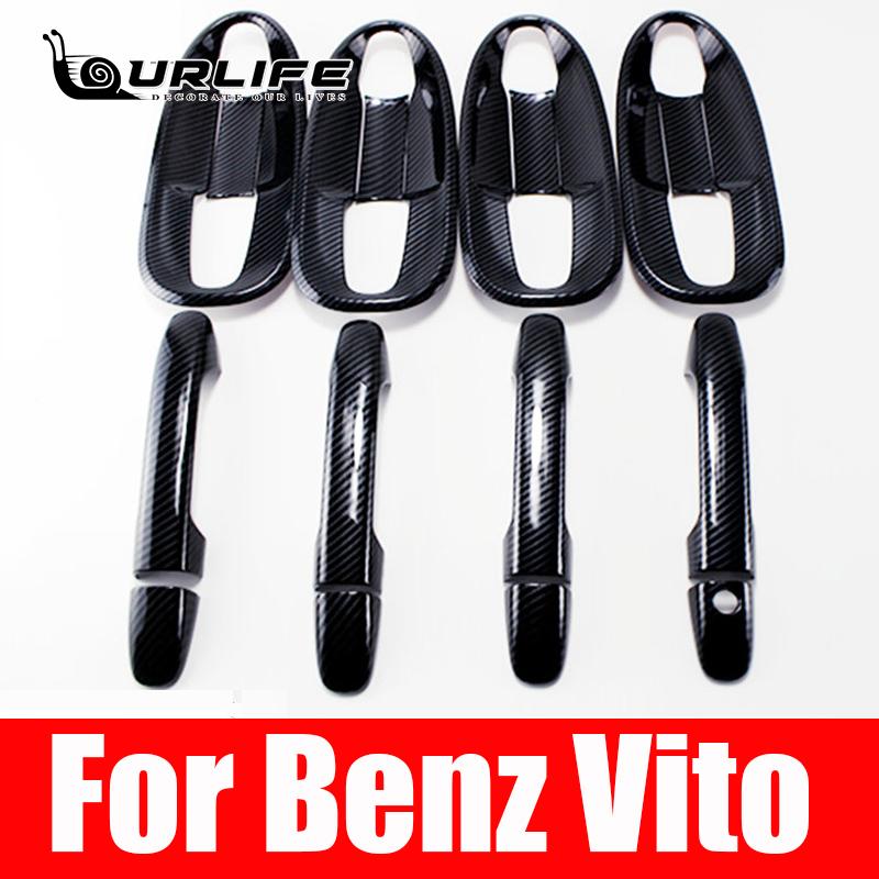 Для Mercedes Benz Vito V Class V260 W447 2014-цветная ручка из углеродного волокна, защитный чехол, чаши для дверных ручек