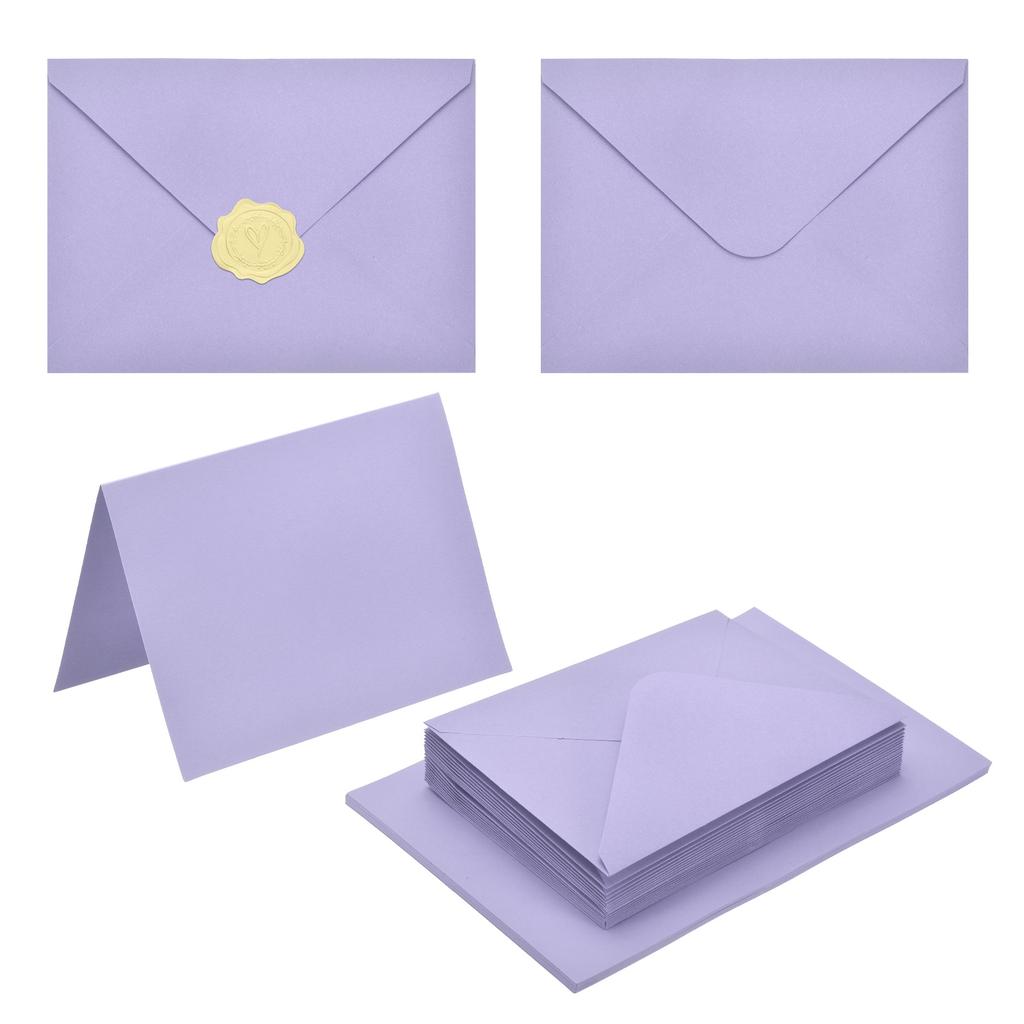 20Sets 4x6 Blank Cards and Envelopes V Flap A6 Envelopes with Cardstock & Gold Stickers for Greeting Cards Wedding Invitations