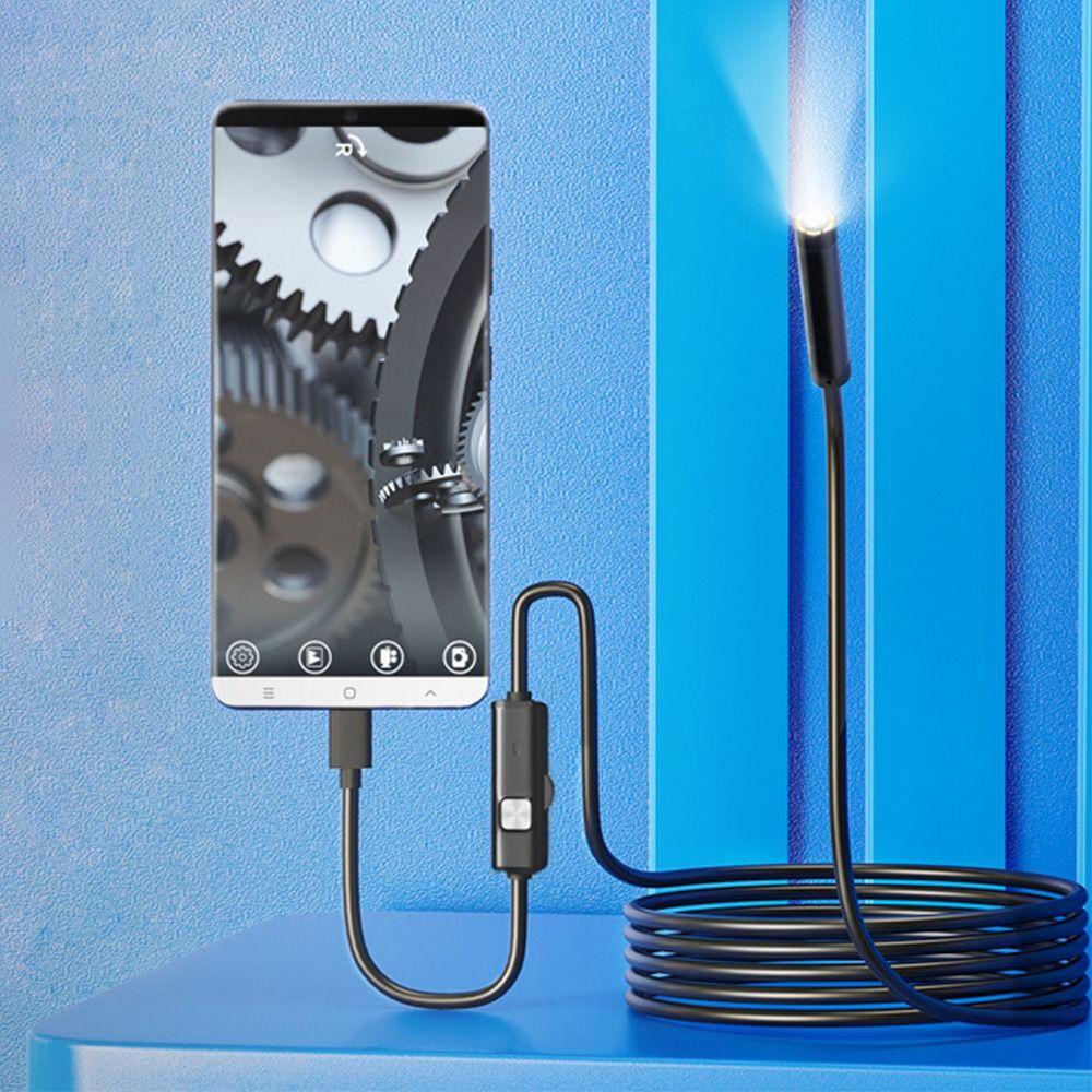 6 LEDs Inspection Borescope Cameras Adjustable Endoscope and Flaw Detection Tool for Phone PC