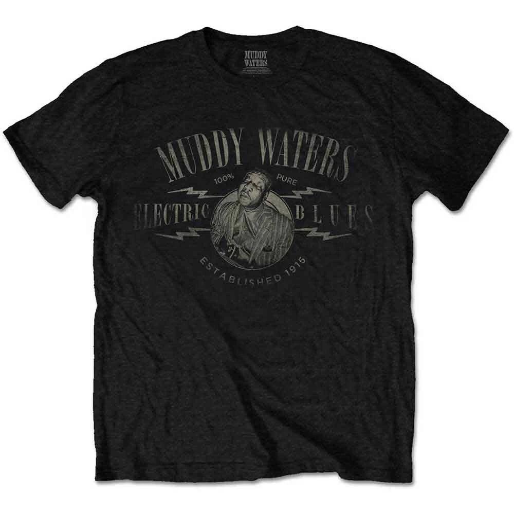 Muddy Waters Electric Blues Vintage T-Shirt Black New