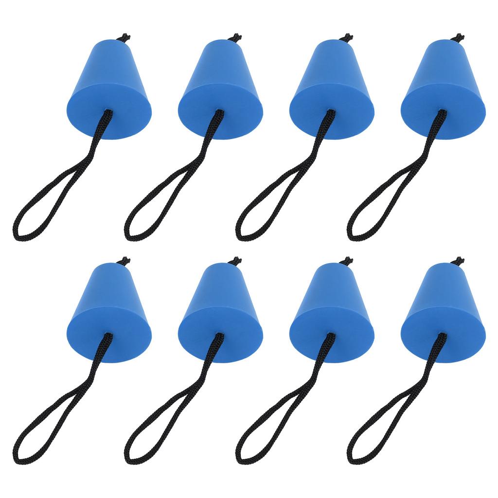 8Pcs Set Kayak Scupper Plug Silicone Drain Hole Bung Stopper with Lanyard for CanoeBlue
