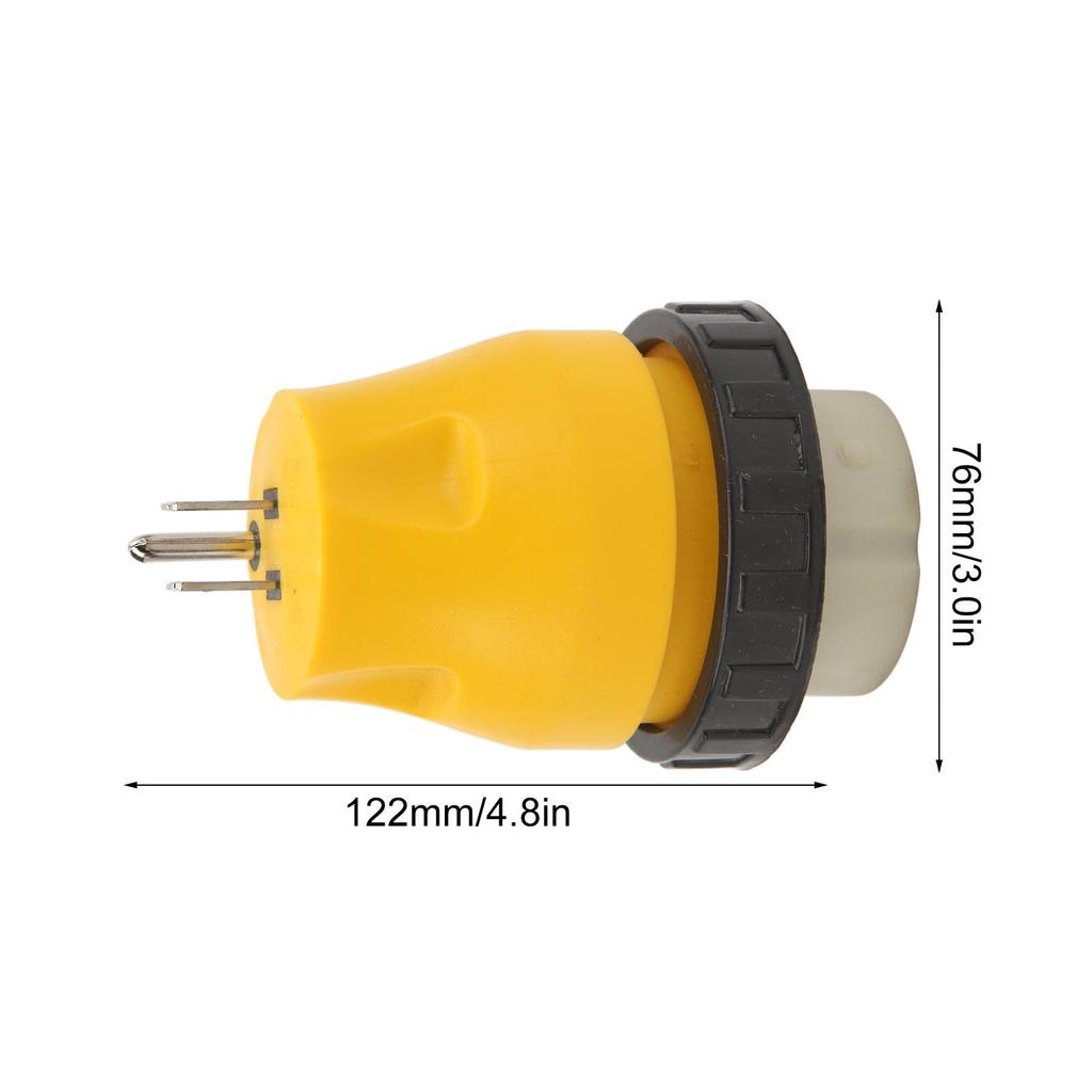 Jectse RV Power Converter Durable Outdoor RV Adapter Generator Adapter NEMA 5 15P Male To NEMA SS 2 50R Female