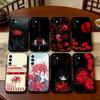 R-Красный Паучий Лилия Цветок Ада Чехол для Телефона Для Samsung Galaxy A73,A72,A71,A70,A53,A52,A51,Мягкий Силиконовый Черный Чехол