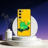 Green alien cat cute Phone Case For Samsung Galaxy A73,A72,A71,A70,A53,A52,A51,Others Soft Black Cover