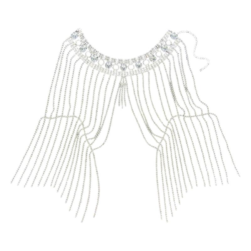 Fashionable Punk Metal Rhinestones Shoulder Chain Body Chain Shoulder Chain Jewelry For Beach Weddings Evening Event
