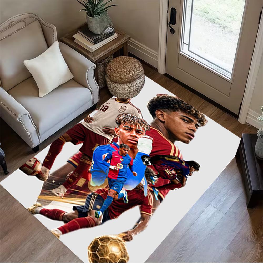 Lamine Yamal's Barcelona Skills Floor Mat Suitable for Bedrooms Study room Balcony Hallway Antislip Carpet Office home decor Best for Christmas