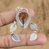 Sterling Silver Pear Golden Pietersite Gemstone Daughter Ethnic Birthday Pendant