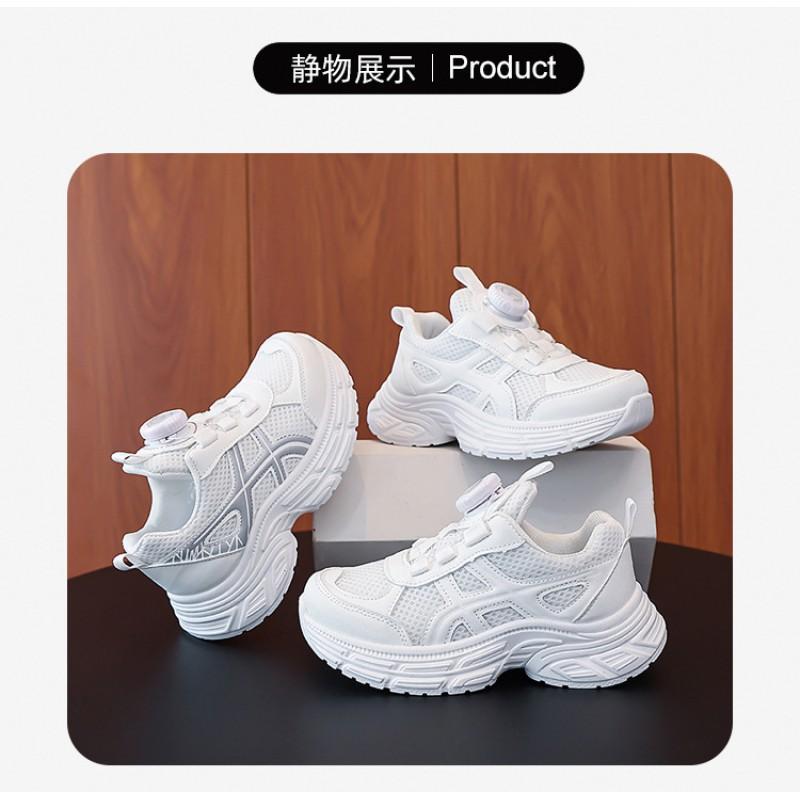 Youth style shoes Kids Lightweight Mesh Sneakers School Boys Girls Casual Low Top Rubber Sole Slip-On Shoes