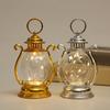 Retro Style LED Hanging Lantern with Hook Soft Lighting Battery-Powered Desktop LED Night Light Party Decoration